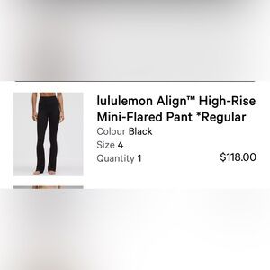 Selling TWO of these - lululemon athletica Black High-Rise Mini-Flared Pants